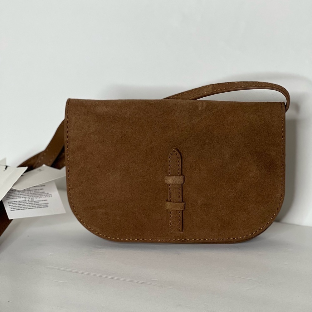 Zara Womens Crossbody Bag Leather Chestnut Bag NWT  Brown Handbag Brown NWT